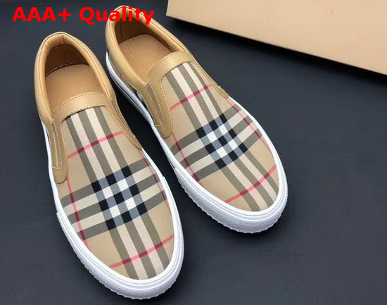 Burberry Vintage Check Slip On Sneakers Archive Beige Replica