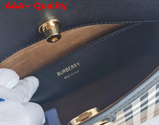 Burberry Vintage Check and Leather Society Clutch Archive Beige Black Replica