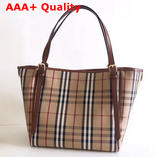 Burberry Vintage Check and Leather Tote Bag Tan Replica