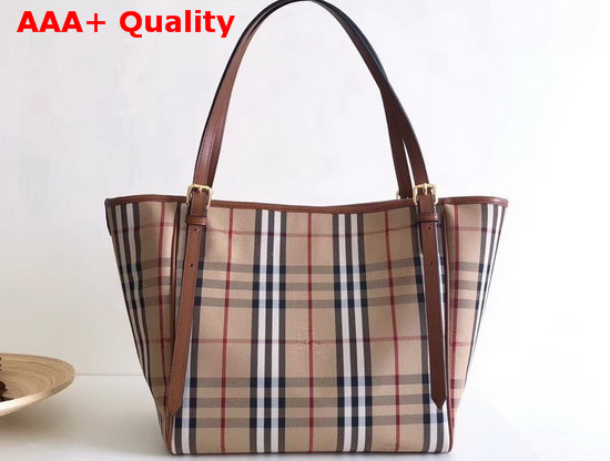 Burberry Vintage Check and Leather Tote Bag Tan Replica