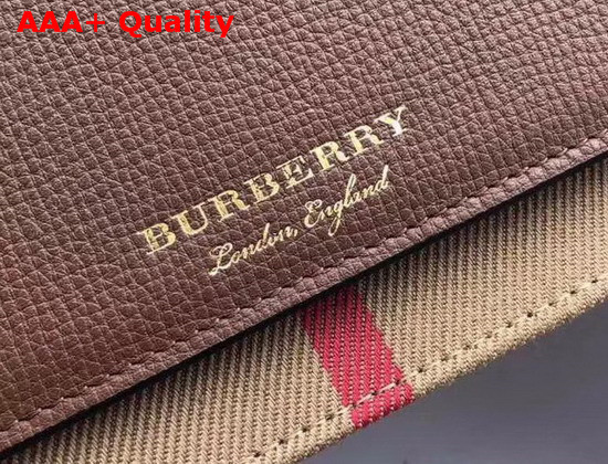 Burberry Vintage Check and Leather Wallet with Detachable Strap Brown Replica