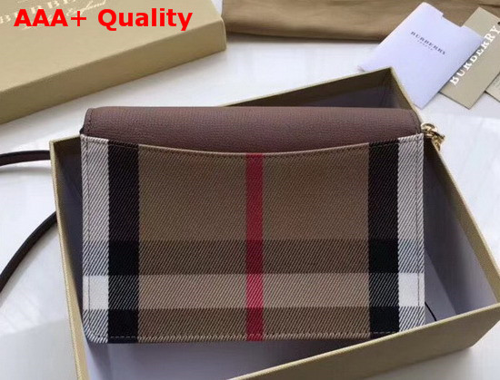 Burberry Vintage Check and Leather Wallet with Detachable Strap Brown Replica