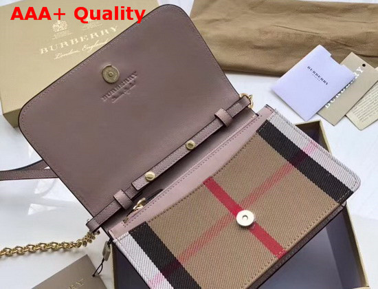 Burberry Vintage Check and Leather Wallet with Detachable Strap Nude Replica