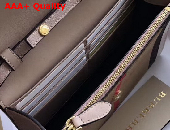 Burberry Vintage Check and Leather Wallet with Detachable Strap Nude Replica