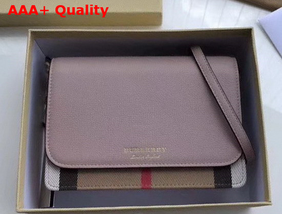 Burberry Vintage Check and Leather Wallet with Detachable Strap Nude Replica