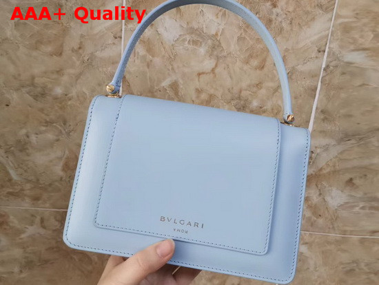 Alexander Wang X Bvlgari Belt Bag in Smooth Baby Blue Calf Leather Replica