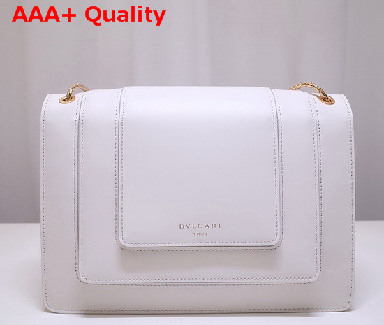 Alexander Wang x Bvlgari Triplette Shoulder Bag in Smooth White Calf Leather Replica