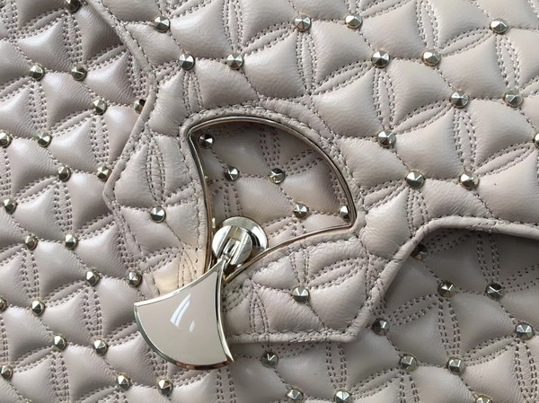 Bvlgari Flap Cover Divas Dream in Linen Agate Nappa Leather Featuring a Quilted Motif Medium Model For Sale