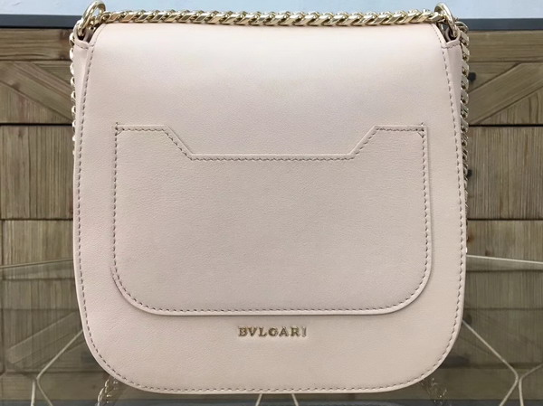 Bvlgari Flap Cover Divas Dream in Linen Agate Smooth and Shiny Grain Calf Leather Medium Model For Sale