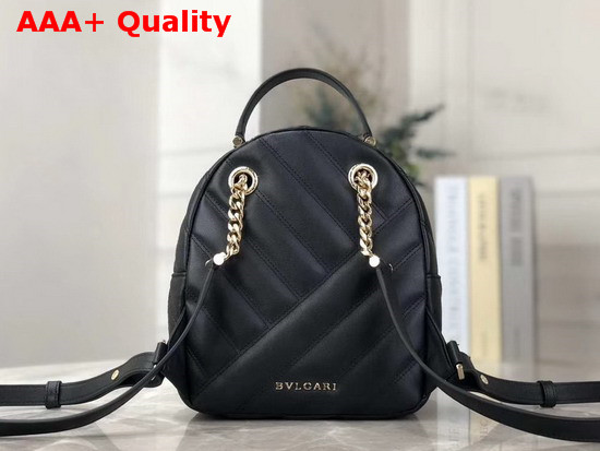 Bvlgari Serpenti Cabochon Backpack in Black Calf Leather Replica