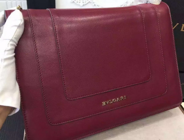 Bvlgari Serpenti Flap Cover Bag in Burgundy for Sale