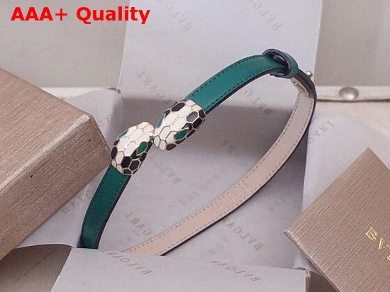 Bvlgari Serpenti Forever Bracelet Green Leather Replica