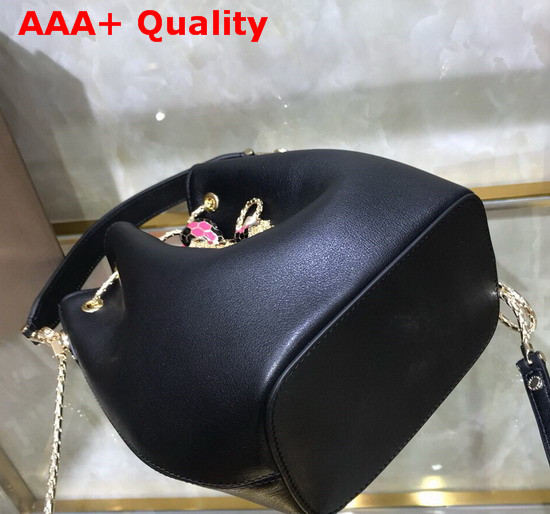 Bvlgari Serpenti Forever Bucket Bag in Smooth Black Calf Leather Replica