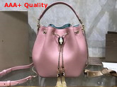 Bvlgari Serpenti Forever Bucket Bag in Smooth Crystal Rose Calf Leather Replica