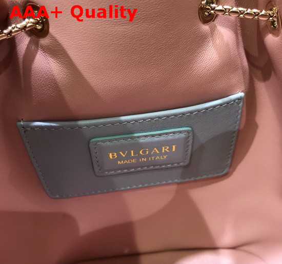 Bvlgari Serpenti Forever Bucket Bag in Smooth Glacier Turquoise Calf Leather Replica