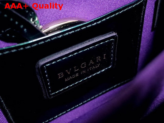 Bvlgari Serpenti Forever Cross Body Bag in Brushed Metallic Arctic Jade Calf Leather Replica