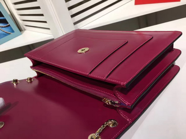 Bvlgari Serpenti Forever Flap Cover Bag in Oxblood Smooth Calf Leather For Sale