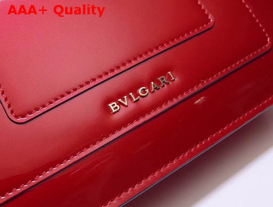 Bvlgari Serpenti Forever Flap Cover Bag in Red Metallic Calf Leather Replica