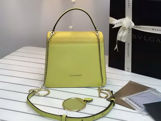 Bvlgari Serpenti Forever Flap Cover Bag in Yellow Galuchat Skin and Calf Leather for Sale