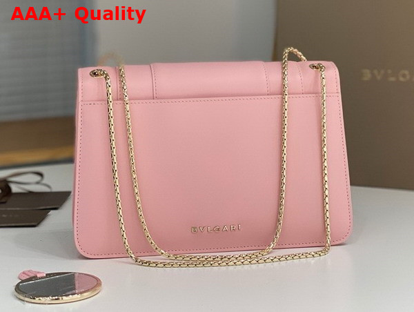 Bvlgari Serpenti Forever Shoulder Bag in Pink Calf Leather Replica