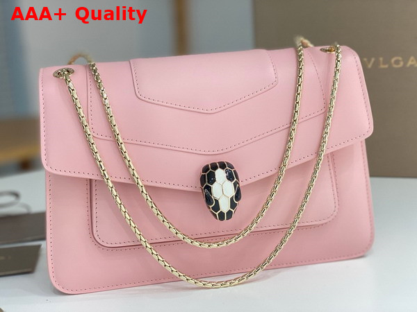 Bvlgari Serpenti Forever Shoulder Bag in Pink Calf Leather Replica