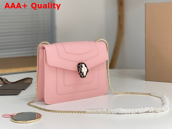 Bvlgari Serpenti Forever Small Crossbody Bag in Pink Calf Leather Replica