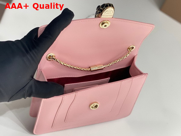 Bvlgari Serpenti Forever Small Crossbody Bag in Pink Calf Leather Replica