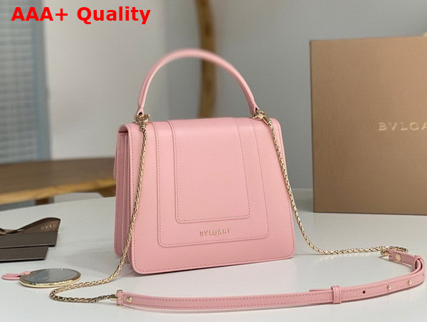 Bvlgari Serpenti Forever Top Handle Bag in Pink Calf Leather Replica