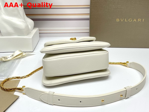 Bvlgari Serpenti Reverse Top Handle Bag in Ivory Calf Leather Replica