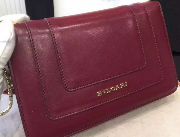 Bvlgari Serpenti Small Flap Cover Bag in Burgundy for Sale