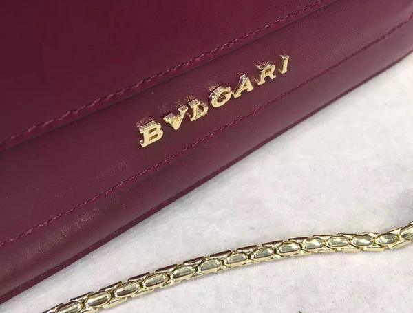 Bvlgari Serpenti Small Flap Cover Bag in Burgundy for Sale