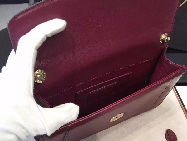 Bvlgari Serpenti Small Flap Cover Bag in Burgundy for Sale