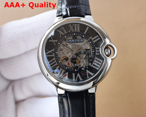 Cartier Ballon Bleu De Cartier Watch 40mm Automatic Movement Steel Leather Strap Replica