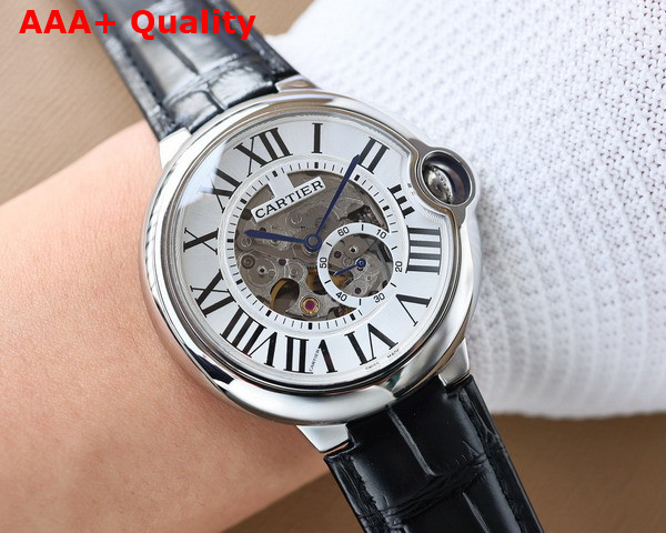 Cartier Ballon Bleu De Cartier Watch 40mm Automatic Movement Steel Leather Strap Replica