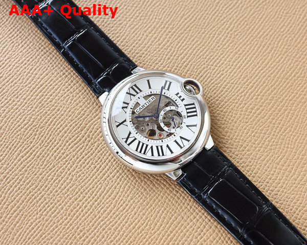 Cartier Ballon Bleu De Cartier Watch 40mm Automatic Movement Steel Leather Strap Replica