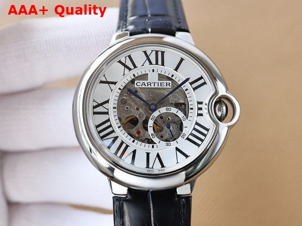 Cartier Ballon Bleu De Cartier Watch 40mm Automatic Movement Steel Leather Strap Replica