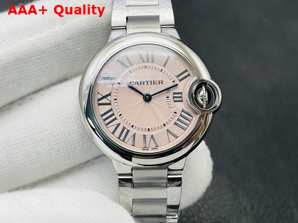 Cartier Ballon Bleu de Cartier Watch Quartz Movement Steel and Pink Replica