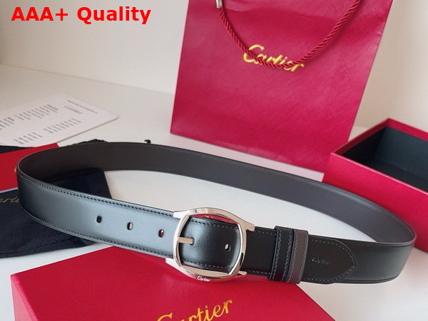 Cartier Belt Drive de Cartier Belt Reversible Black and Brown Cowhide Strap Replica