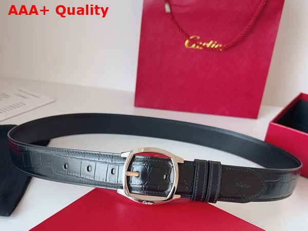 Cartier Belt Drive de Cartier Belt in Black Crocodile Skin Replica