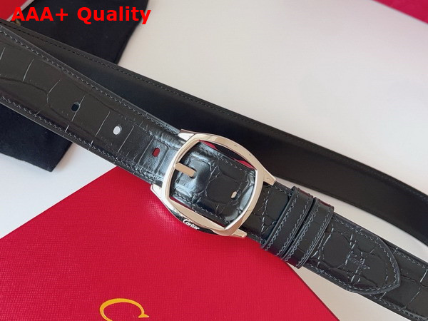 Cartier Belt Drive de Cartier Belt in Black Crocodile Skin Replica