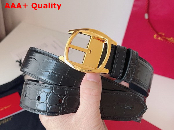 Cartier Belt Drive de Cartier Belt in Black Crocodile Skin Replica