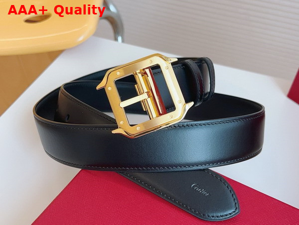 Cartier Belt Santos de Cartier Belt in Black Cowhide Replica