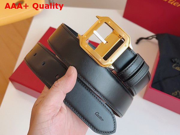 Cartier Belt Santos de Cartier Belt in Black Cowhide Replica