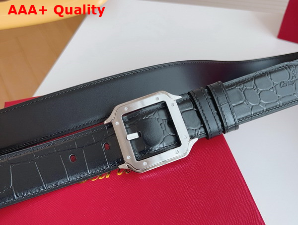 Cartier Belt Santos de Cartier Belt in Black Crocodile Skin Replica