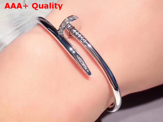 Cartier Juste Un Clou Bracelet White Gold Diamonds Replica