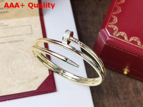 Cartier Juste Un Clou Bracelet Yellow Gold Diamonds Double Loop Replica