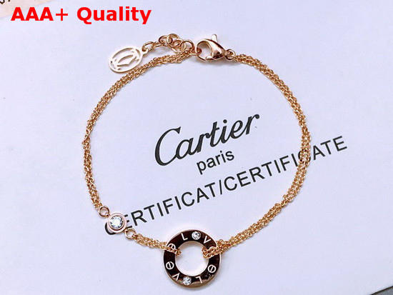 Cartier Love Bracelet Pink Gold Diamonds Replica