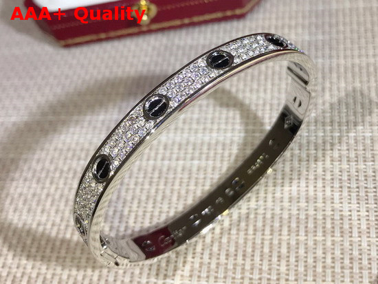 Cartier Love Bracelet White Gold Allover Diamonds Replica