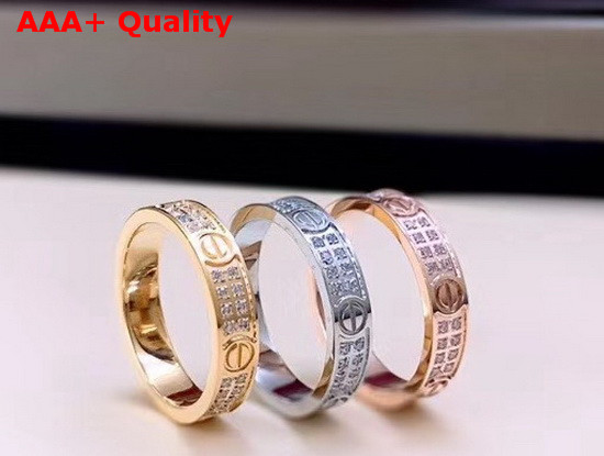 Cartier Love Ring White Gold Diamonds Replica