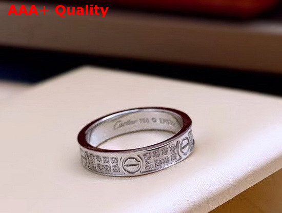 Cartier Love Ring White Gold Diamonds Replica